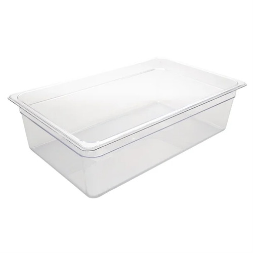 Vogue Clear Polycarbonate 1/1 Gastronorm Tray 150mm - U226