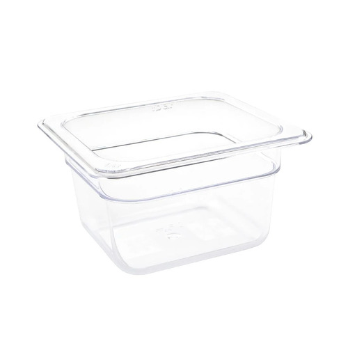 Vogue Clear Polycarbonate 1/6 Gastronorm Tray 100mm - U240