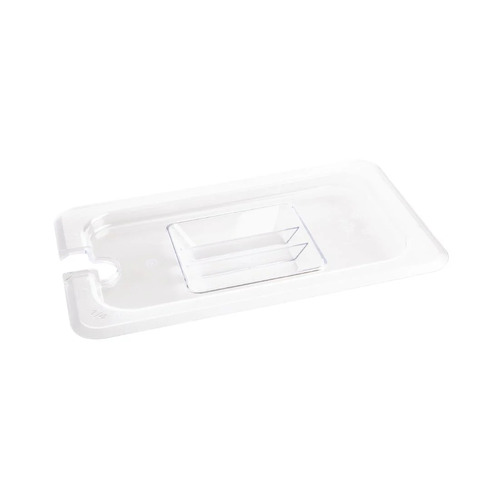 Vogue Clear Polycarbonate 1/4 Gastronorm Lid Notched - U253