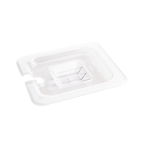 Vogue Clear Polycarbonate 1/6 Gastronorm Lid Notched - U254