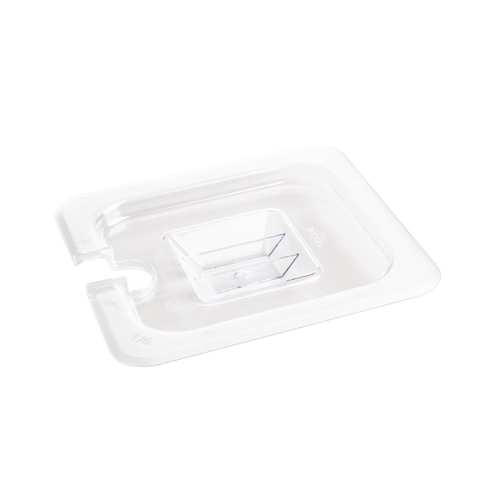 Vogue Clear Polycarbonate 1/6 Gastronorm Notched Lid - U254