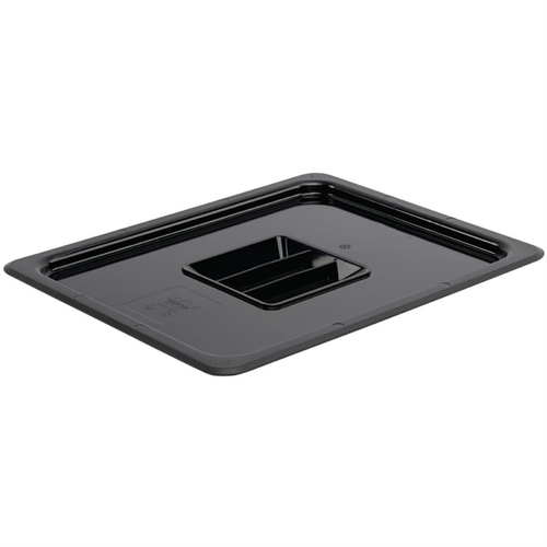 Vogue Polycarbonate 1/2 Gastronorm Black Lid - U475