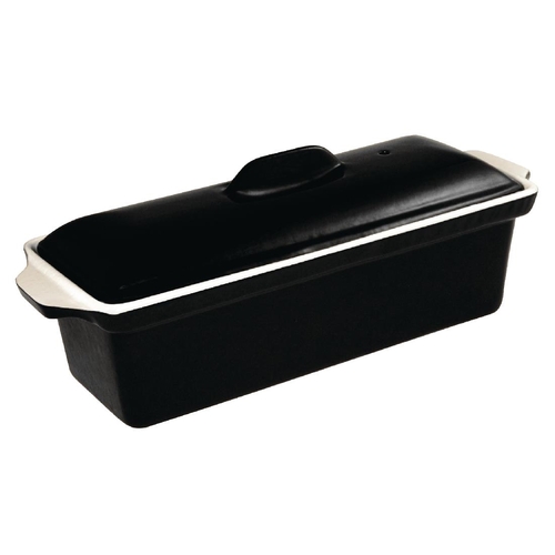 Vogue Black Cast Iron Pate Terrine Mould 110x340x105mm 1.7Ltr - U560