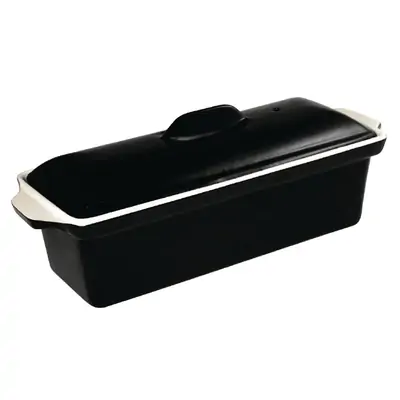 Vogue Black Cast Iron Plate Terrine Mould 110x340x105mm 1.7Ltr - U560