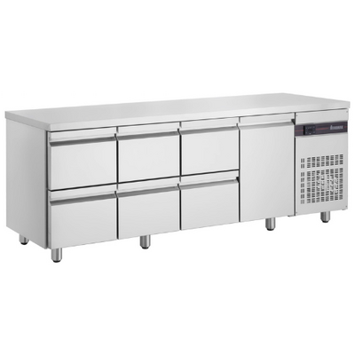 Inomak UBD6000 Under Bar Drawer Fridge - 1 Door / 6 Drawers - UBD6000