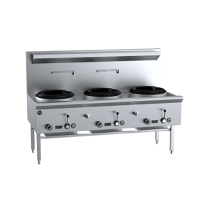 B+S K+ UFWWK-3 Gas Three Hole Waterless Wok Table - UFWWK-3