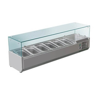 Saltas VRX1500 Refrigerated Glass Canopy Ingredient Unit - 1500mm - VRX1500