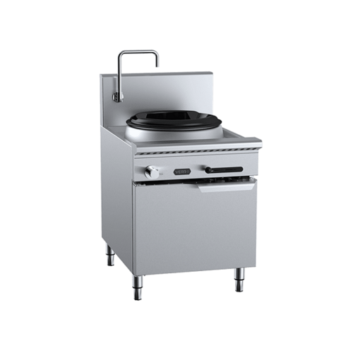 B+S Verro VUFWWD-1SB2 Gas Single Hole Deluxe Waterless Wok Table with Two RHS burners - VUFWWD-1SB2