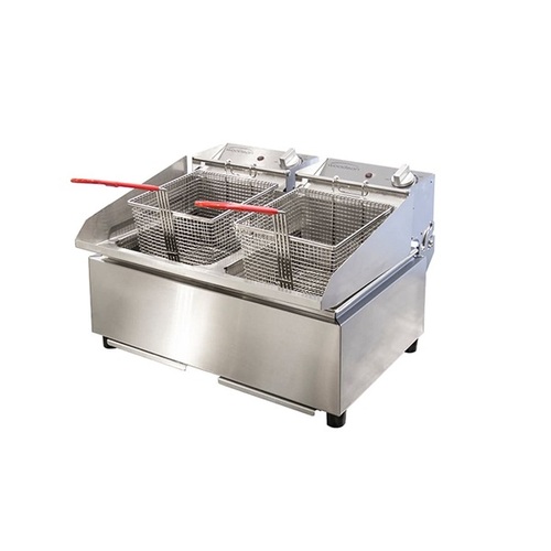 Woodson W.FRT50 - Countertop Twin Pan Countertop Fryer 5 Litre - W.FRT50