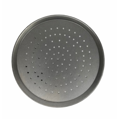Pizza Tray Perforated - White Steel 11" - W018F