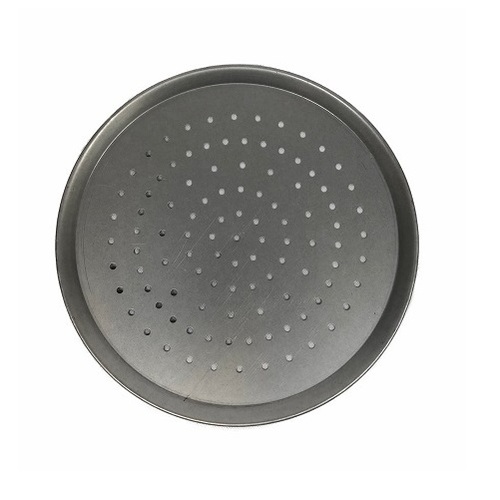 Pizza Tray Perforated - White Steel 13" - W018H