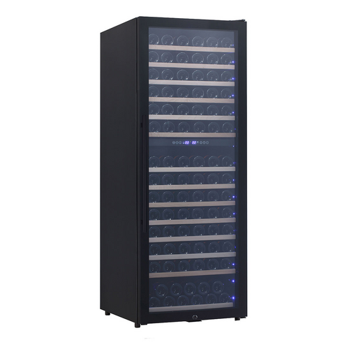 Thermaster WB-155B - 155 Bottles Dual Zone Wine Cabinet Black Door - WB-155B
