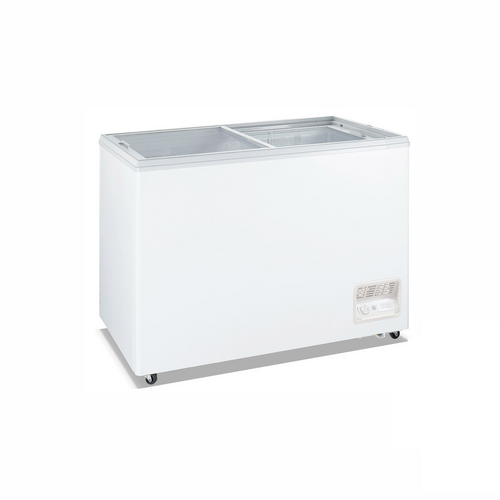 Thermaster WD-620F - Two Flat Glass Sliding Lids Chest Freezer with Castors 620L - WD-620F
