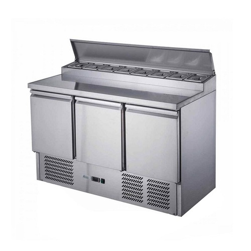 FED-X XGNS1300D - 3 Door Saladettes / Sandwich Bar 8 x 1/6 GN Pans - XGNS1300D