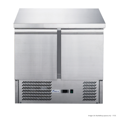 FED-X XGNS900B - Two Door S-S Benchtop Fridge - 240L - XGNS900B