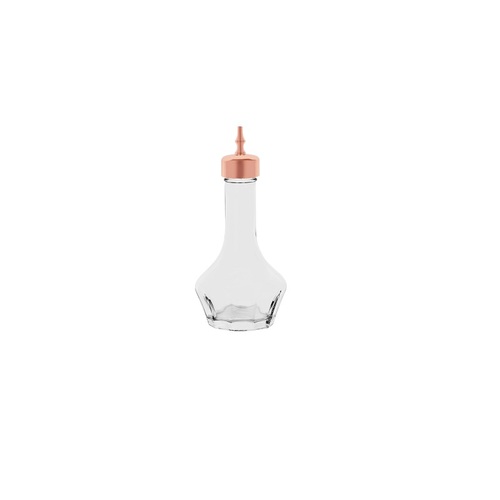 Zanzi Bitters Bottle Glass with - Rose Gold Top 19x37x120mm 50ml - Z0897