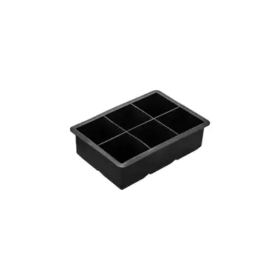Zanzi Silicone Square Ice Cube Tray Black 6x51mm - Z0950
