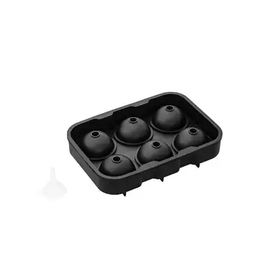 Zanzi Silicone Spherical Ice Mould Black 6x46mm - Z0952
