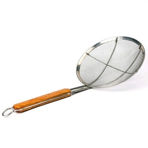 Stainless Steel Coarse Mesh Skimmer with Wide Rim - 230mm Ø