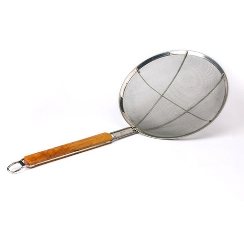 Stainless Steel Fine Mesh Skimmer with Wide Rim - 280mm Ø