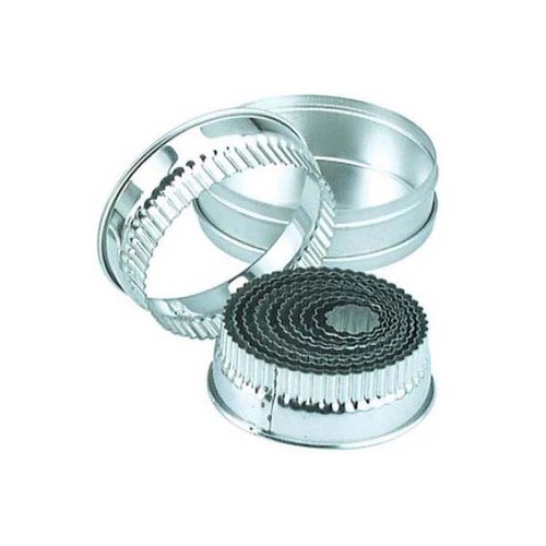 Chef Inox Cutter Set - Sml Rnd Crinkled 11 Piece Size:25 - 95mm