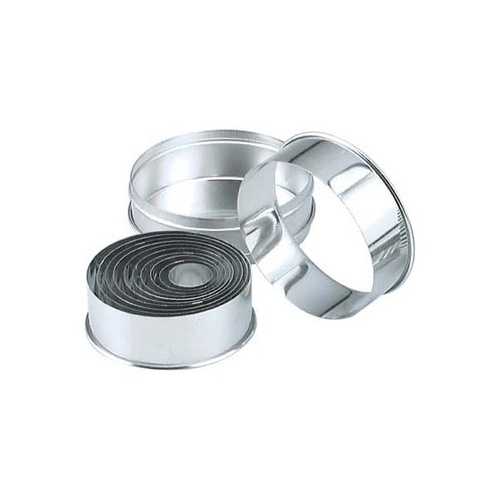 Chef Inox Cutter Set - Round Plain 14 Piece Size: 25 - 115mm