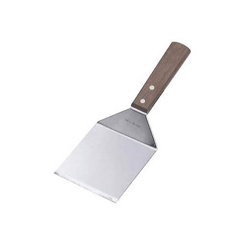 Chef Inox Scraper - Griddle Stainless Steel 95x110mm Wood Handle