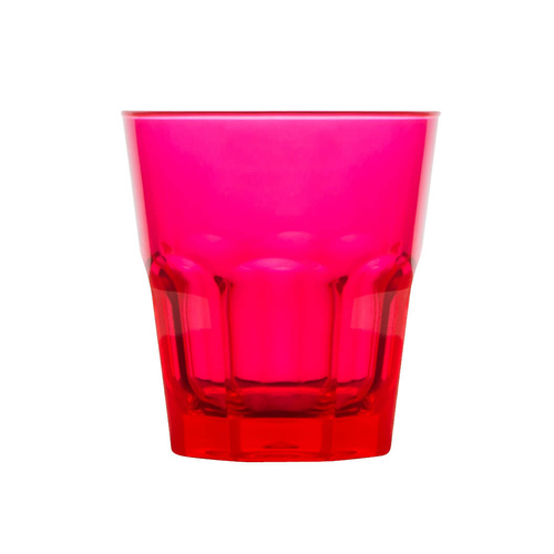 Polysafe Polycarbonate Rocks Tumbler Pink 240ml (Stackable) - Box of 24 (PS-4 PINK)