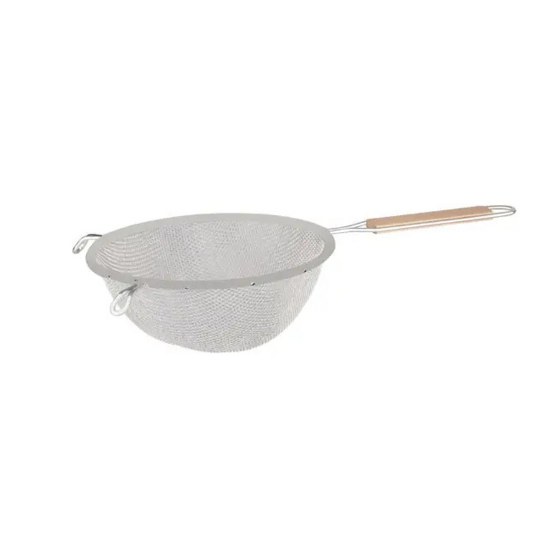 Metaltex Strainer - Medium Tin Mesh with Wood Handle 180mm