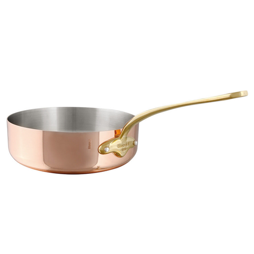 Matfer Bourgeat Saute Pan Copper 240mm Brass Handle