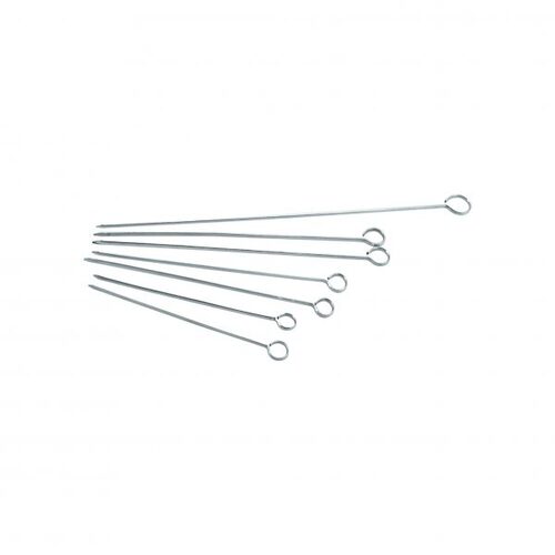 Inox Macel Flat Skewers 200x3mm - Stainless Steel (Pack of 10)