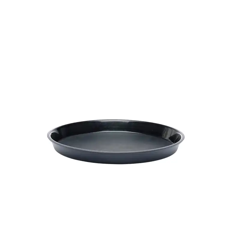 Chef Inox Non-Slip Polypropylene Black Round Bar Tray  320x 37mm