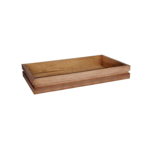 Chef Inox Serve Display Tray Acacia Gn 1/1 530X325X75mm (Box of  4)