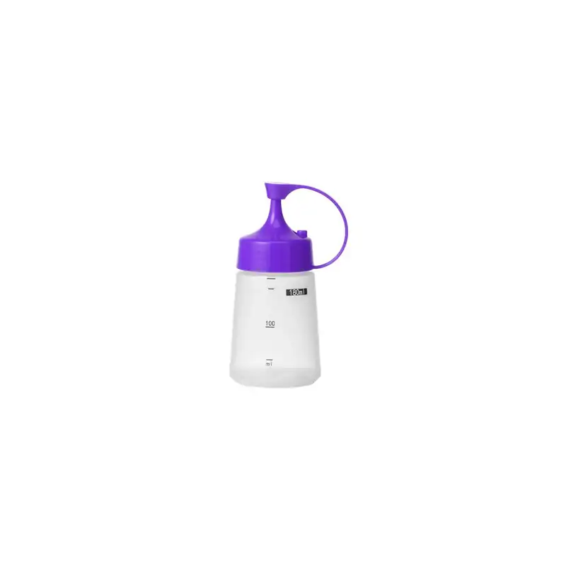 Chef Inox Soft Squeeze Bottle W/Purple Cap 180ml (Box of 10)
