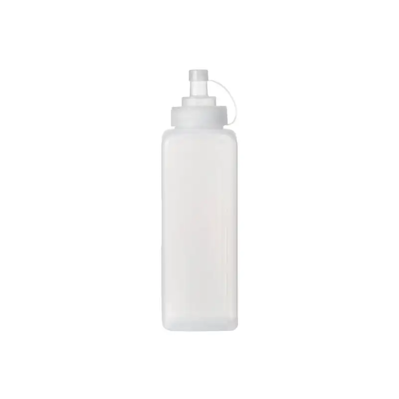 Chef Inox Wide Square Mouth Clear Graduated Squeeze Bottle 800ml (Box of 10)