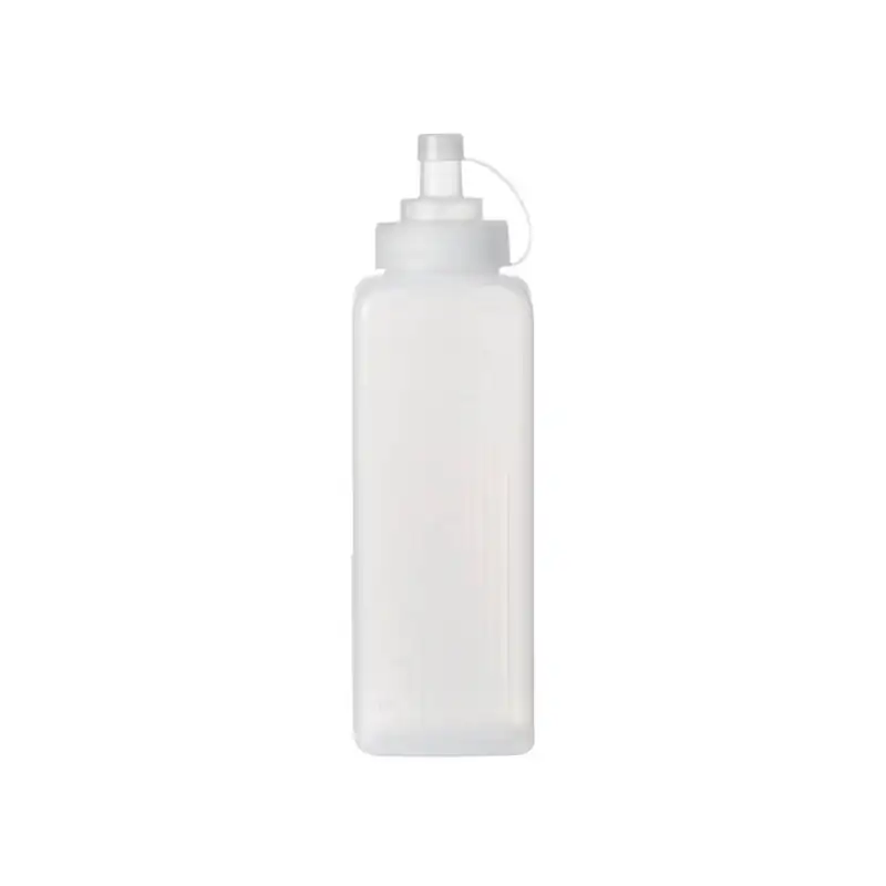 Chef Inox Wide Square Mouth Clear Graduated Squeeze Bottle 1L (Box of 10)