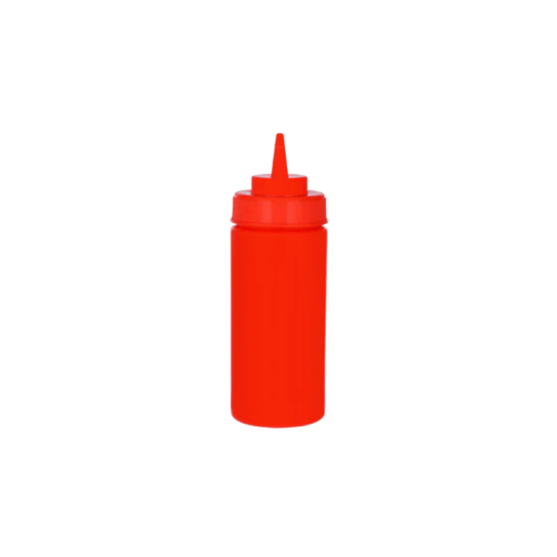 Chef Inox Squeeze Bottle  - Wide Mouth 480ml/16oz Red