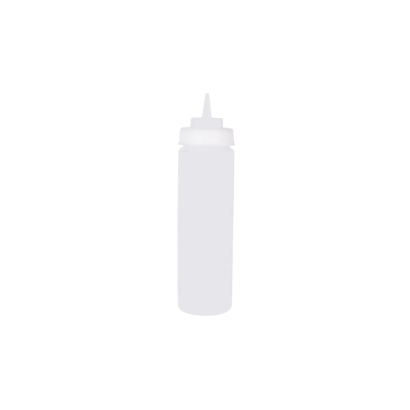 Chef Inox Squeeze Bottle  - Wide Mouth 720ml/24oz Clear (Box of 12)