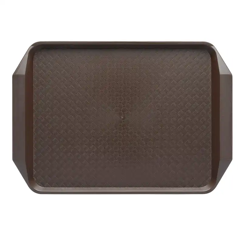 Chef Inox Brown Polypropylene Rectangular Fast Food Tray 425x300mm  (Box of 25)