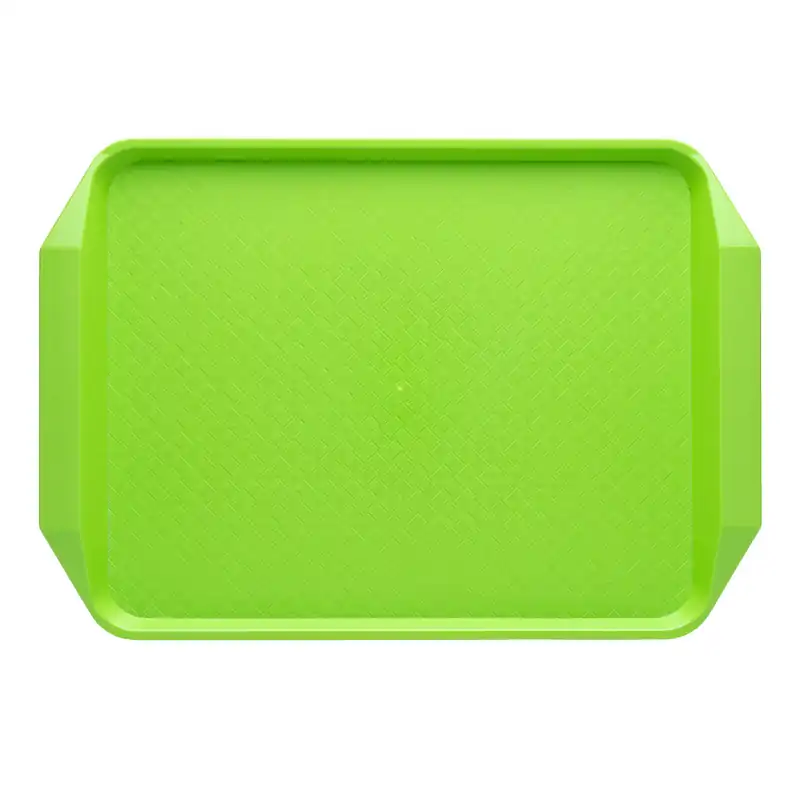 Chef Inox Green Polypropylene Rectangular Fast Food Tray 425x300mm  (Box of 25)