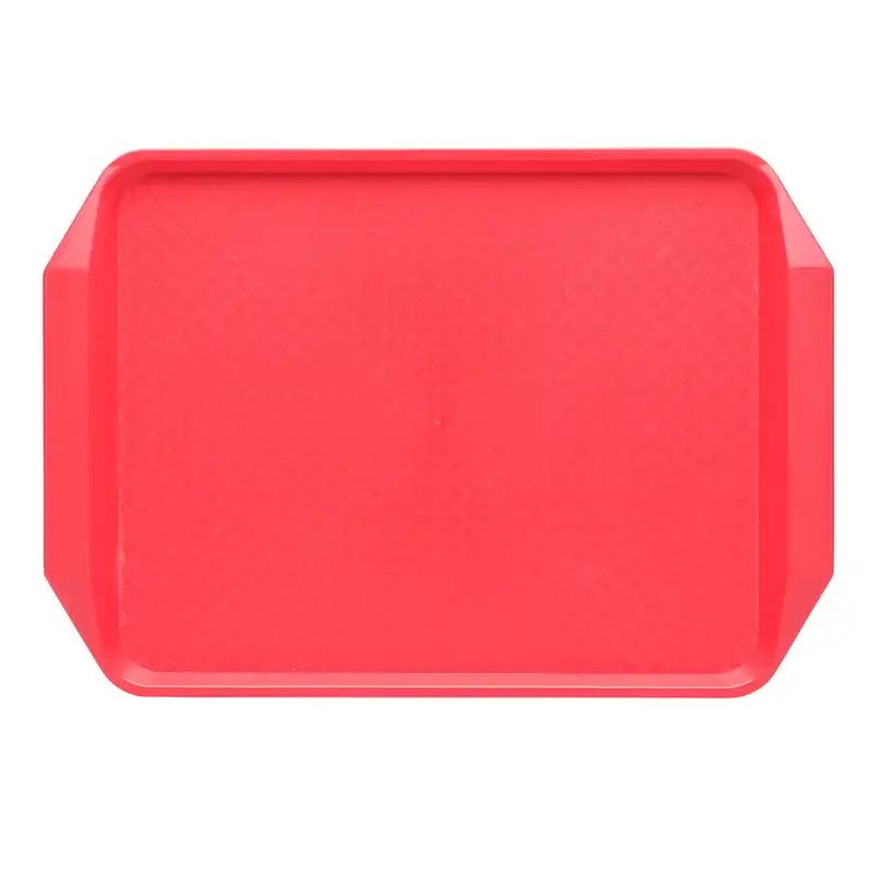 Chef Inox Red Polypropylene Rectangular Fast Food Tray 425x300mm  (Box of 25)