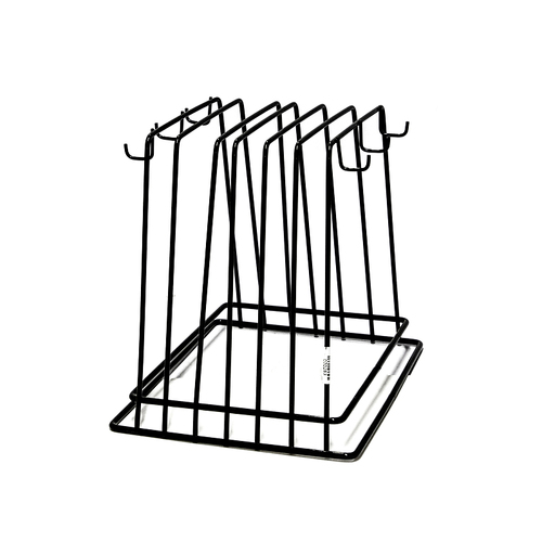 KK Cutting Board Rack With Hooks S/S - Black  