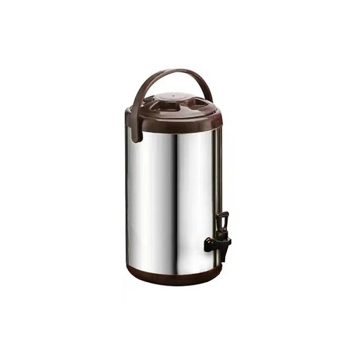 Drink Dispenser 12L Silver Colour with Brown Rim
