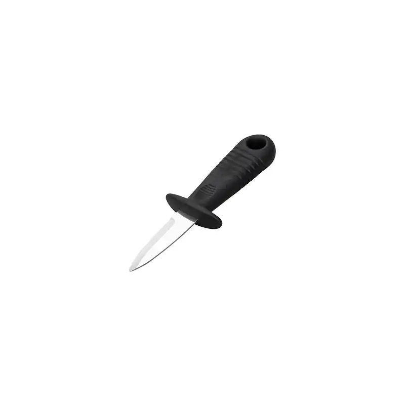 Chef Inox Stainless Steel Oyster Knife W/Blk Handle 146mm