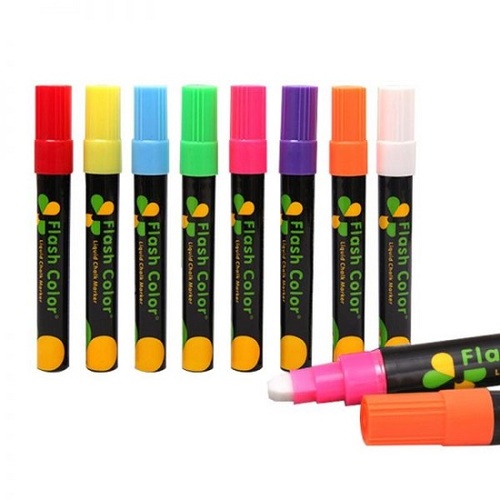 Liquid Chalk Markers - 8 Assorted Colours