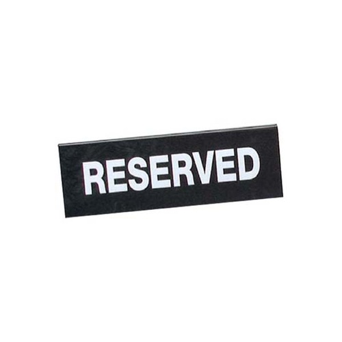 Sign "Reserved" Double Sided Black 120 x 100 x 40mm