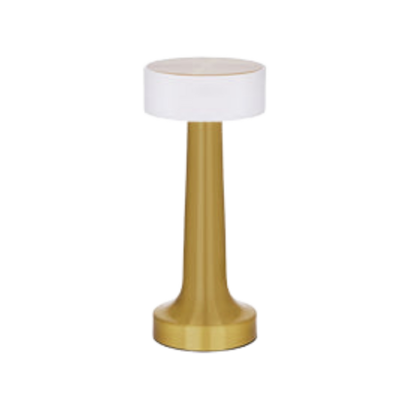 Tablekraft Aura Cordless LED Table Lamp 90x205mm - Brushed Brass
