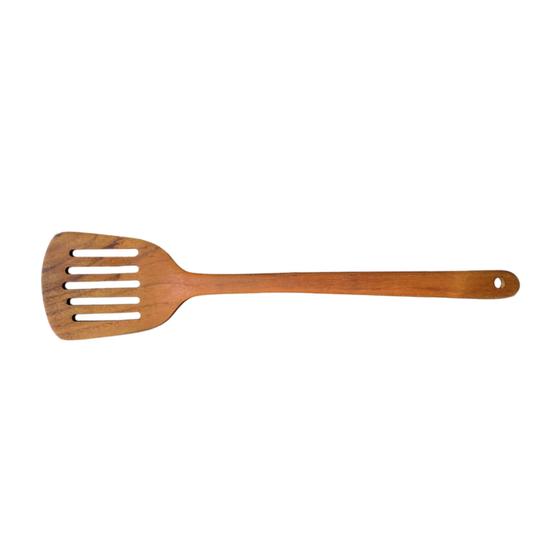 Alam Haruka Teak Wooden Slotted Turner - 350mm