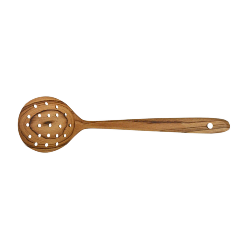 Alam Siera Teak Wooden Slotted Spoon - 330mm