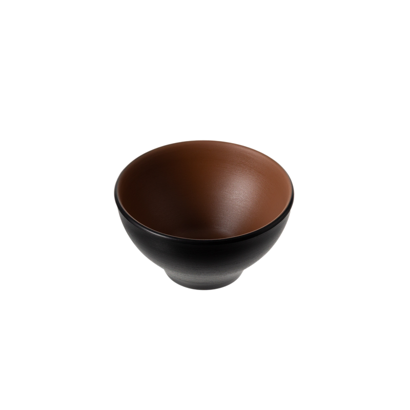 Coucou Melamine Dual Colour Round Bowl 11cm - Brown & Black